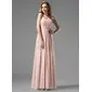 A-Line/Princess Sweetheart Floor-Length Chiffon Bridesmaid Dress With Ruffle Beading (007004093)