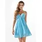 Empire V-neck Short/Mini Chiffon Homecoming Dress With Ruffle Beading (022008987) Empire V-neck Short/Mini Chiffon Homecoming Dress With Ruffle Beading (022008987)