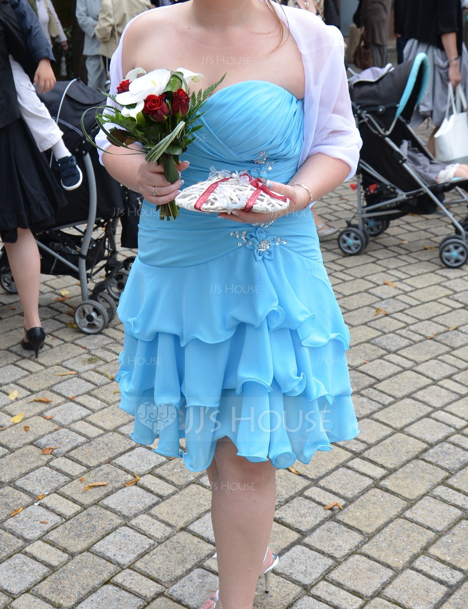 A-Linie Schatz Asymmetrisch Chiffon Abiballkleid (022009369)