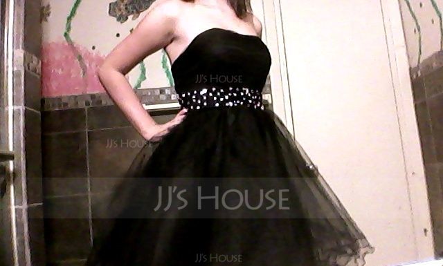 Forme Princesse Amoureux Court/Mini Tulle Robe de soirée étudiante avec Brodé Paillettes (022020909)