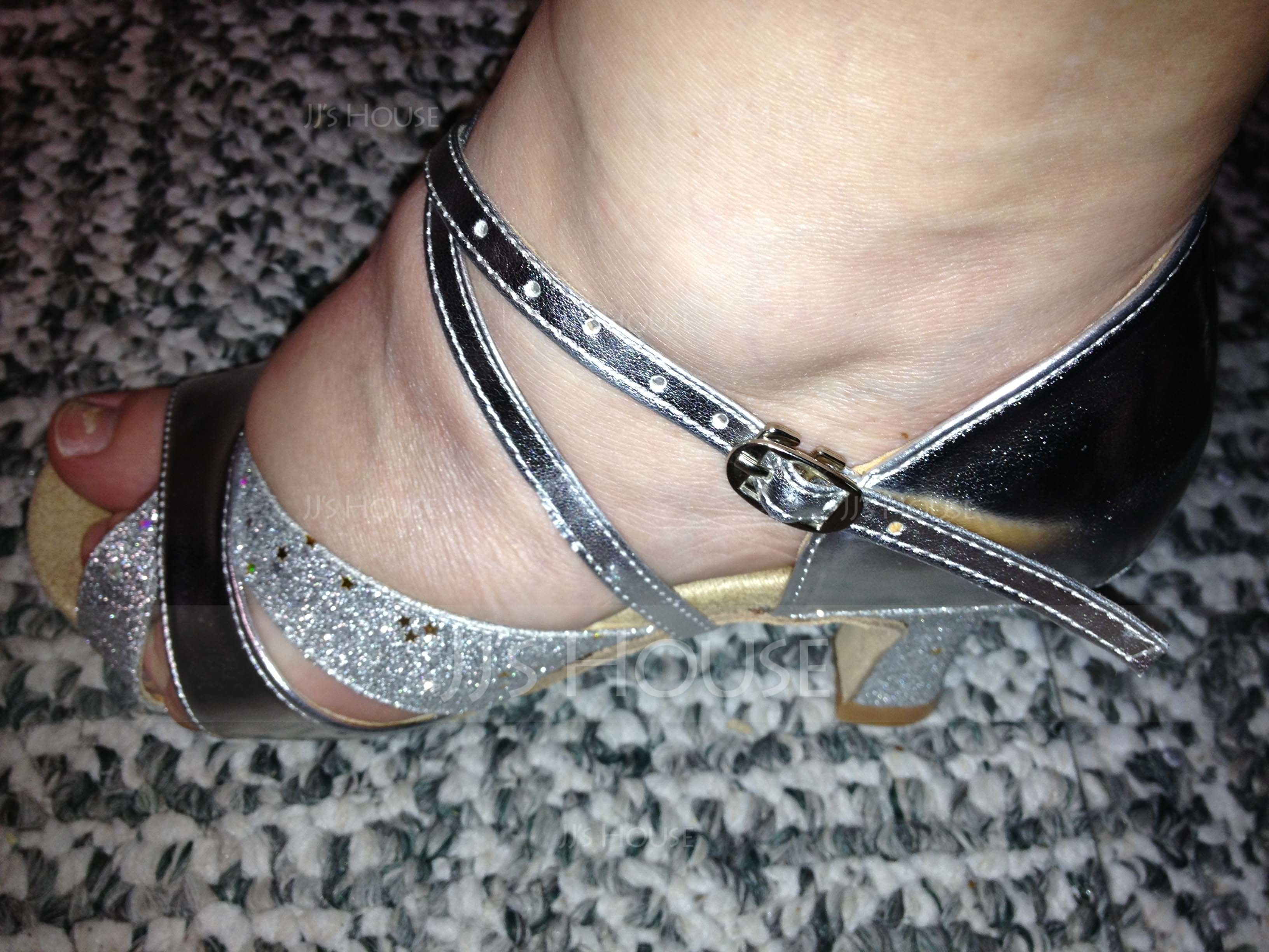 De mujer Cuero Tacones Sandalias Danza latina Zapatos de danza (053007246)