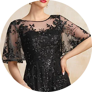 Robes noires pour la mère de la mariée