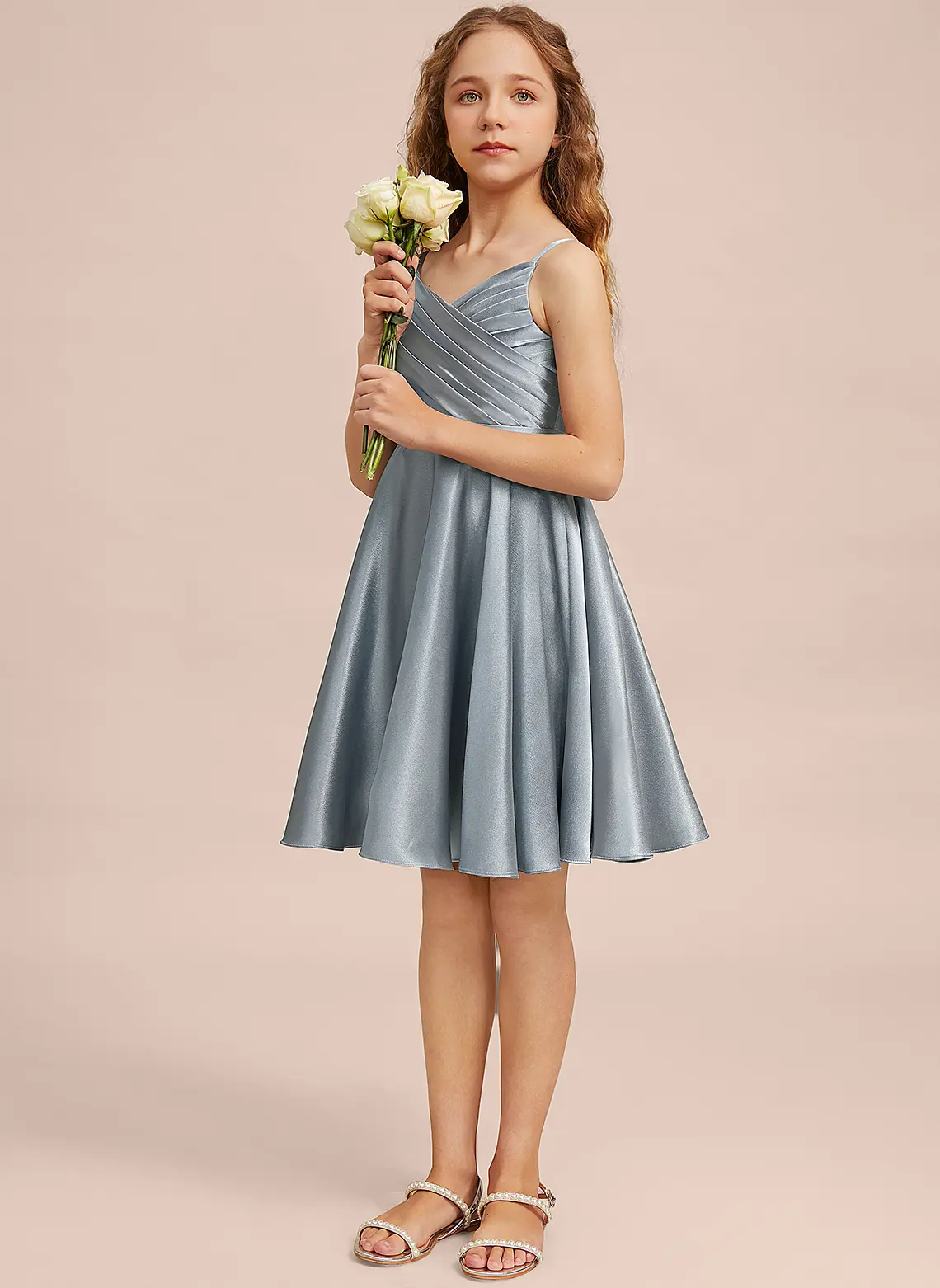 Robes demoiselle d'honneur junior longueur genou